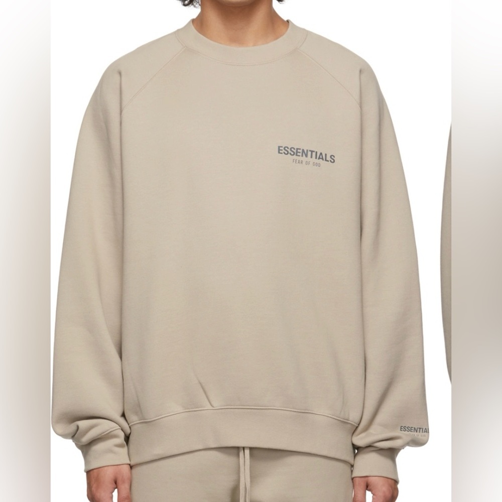Essentials Fear of God grey pullover hoodie